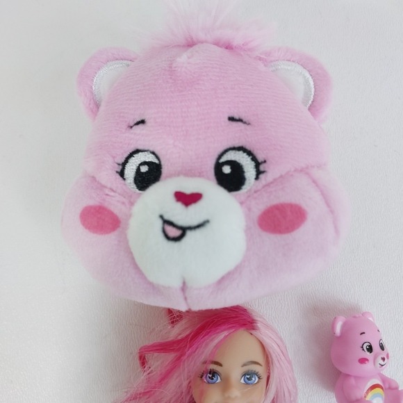 Barbie Chelsea Cutie Reveal Care Bear Cheer Bear Pink Surprises Doll - Picture 7 of 11
